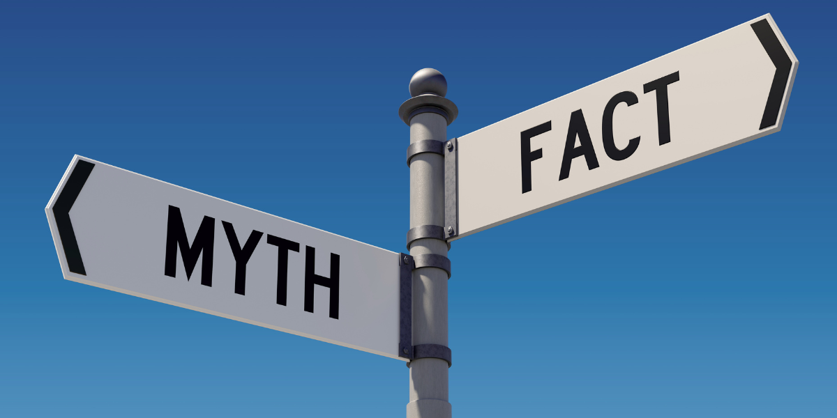 Street sign reading fact or myth