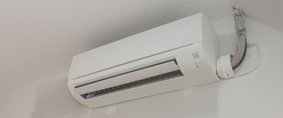 Ductless mini split installed in new construction